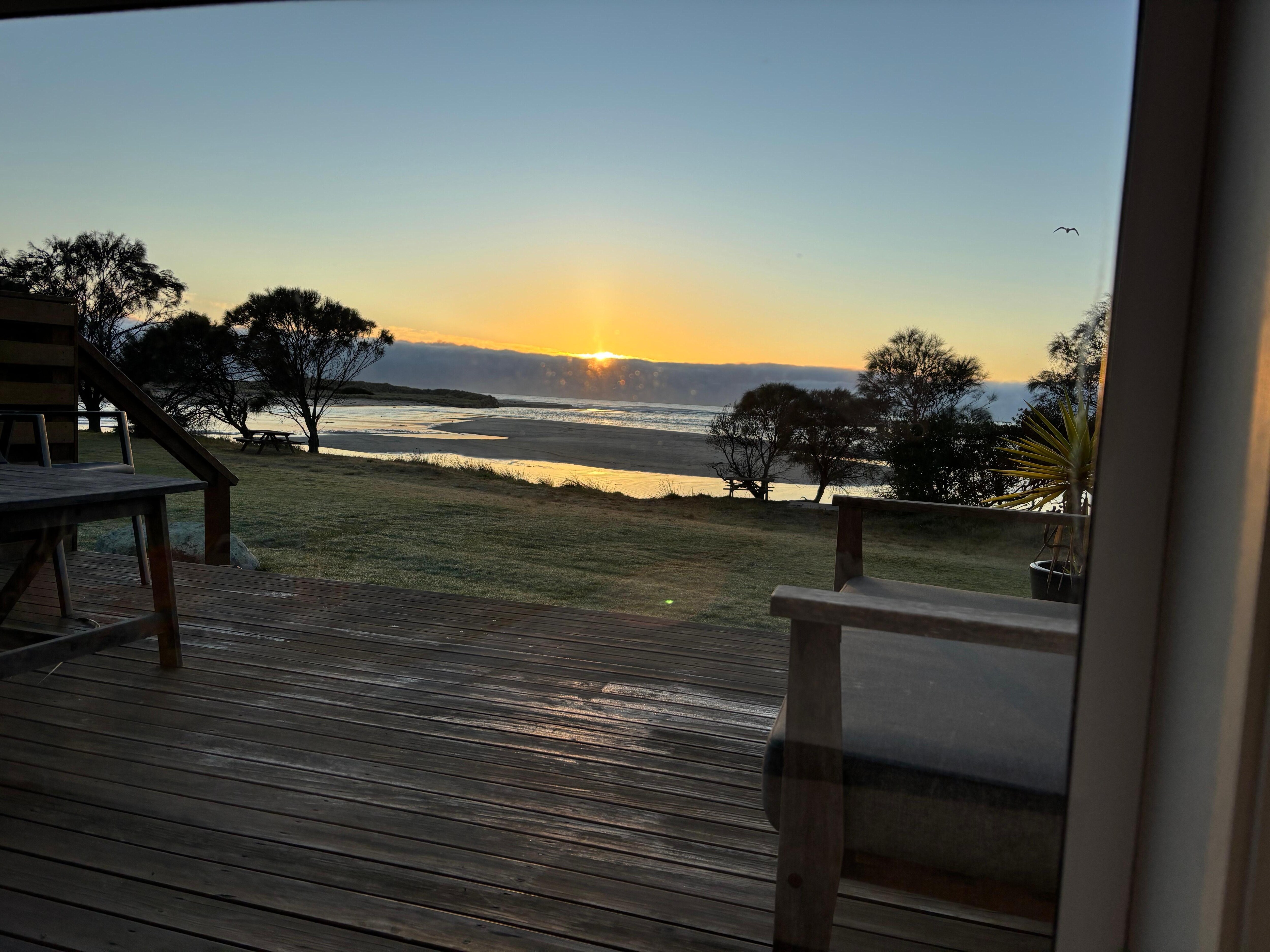 I woke up to the perfect sunrise- viewed from my bed