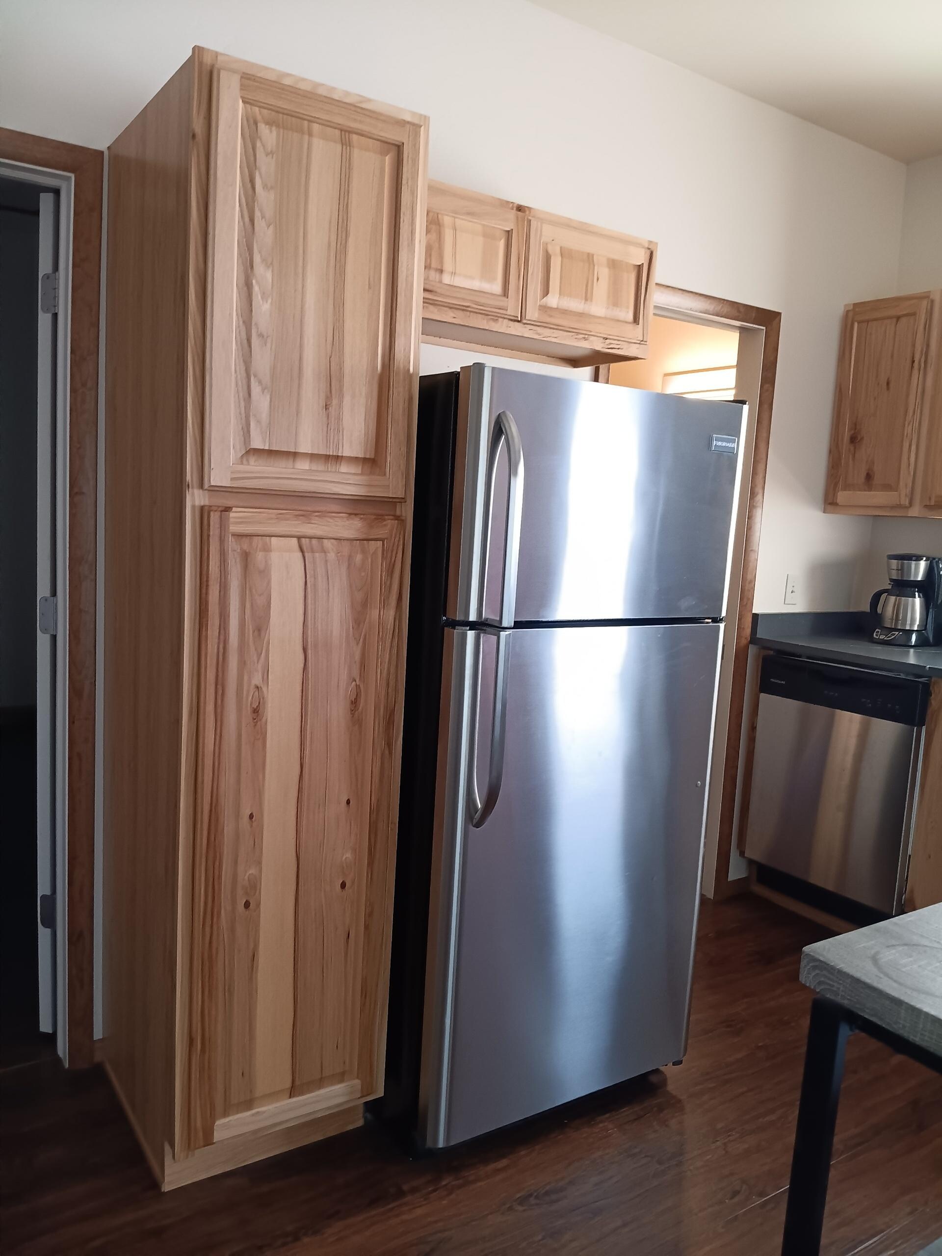 Full size refrigerator in the kitchen!