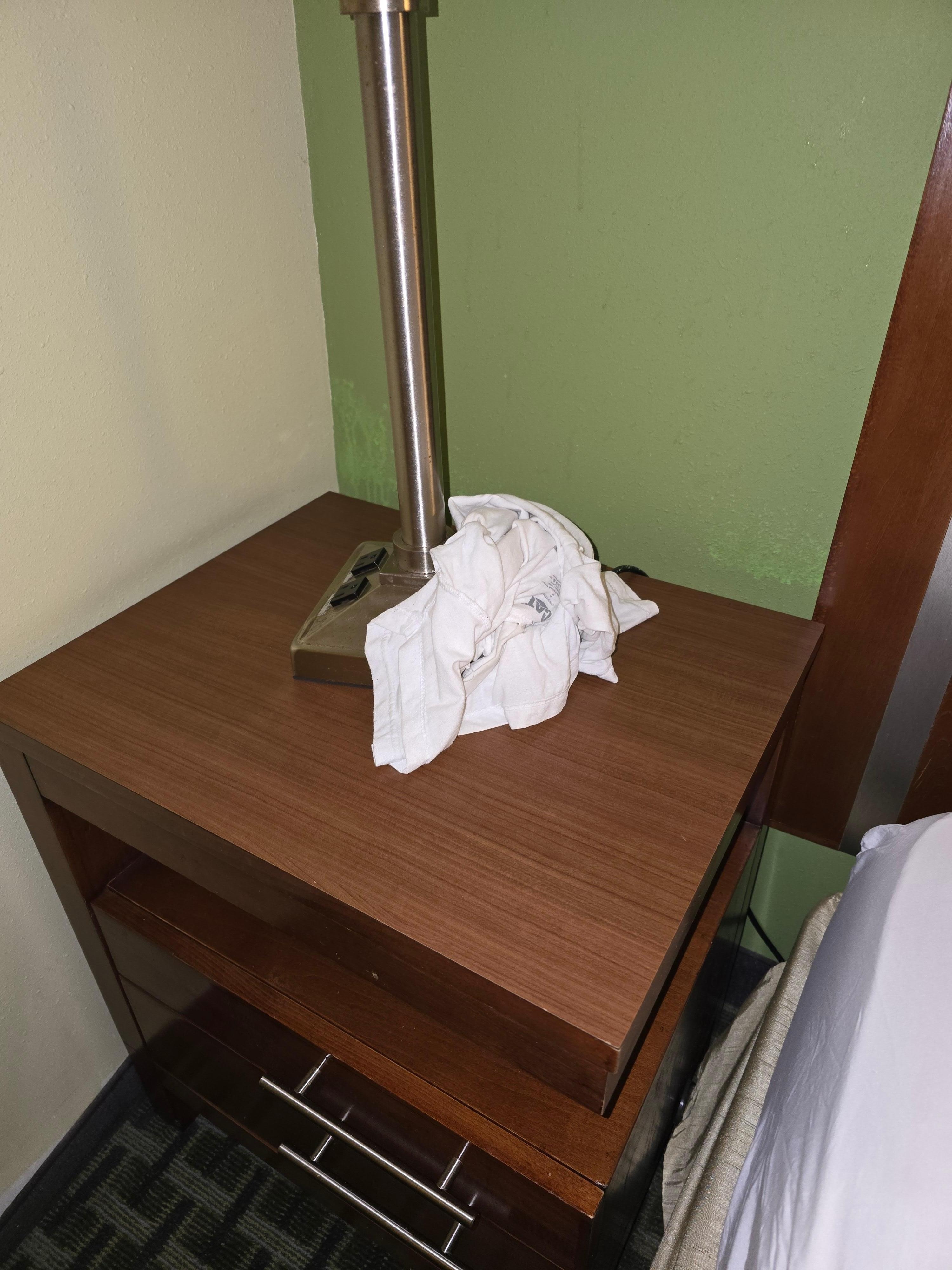 Rag or shirt left behind.