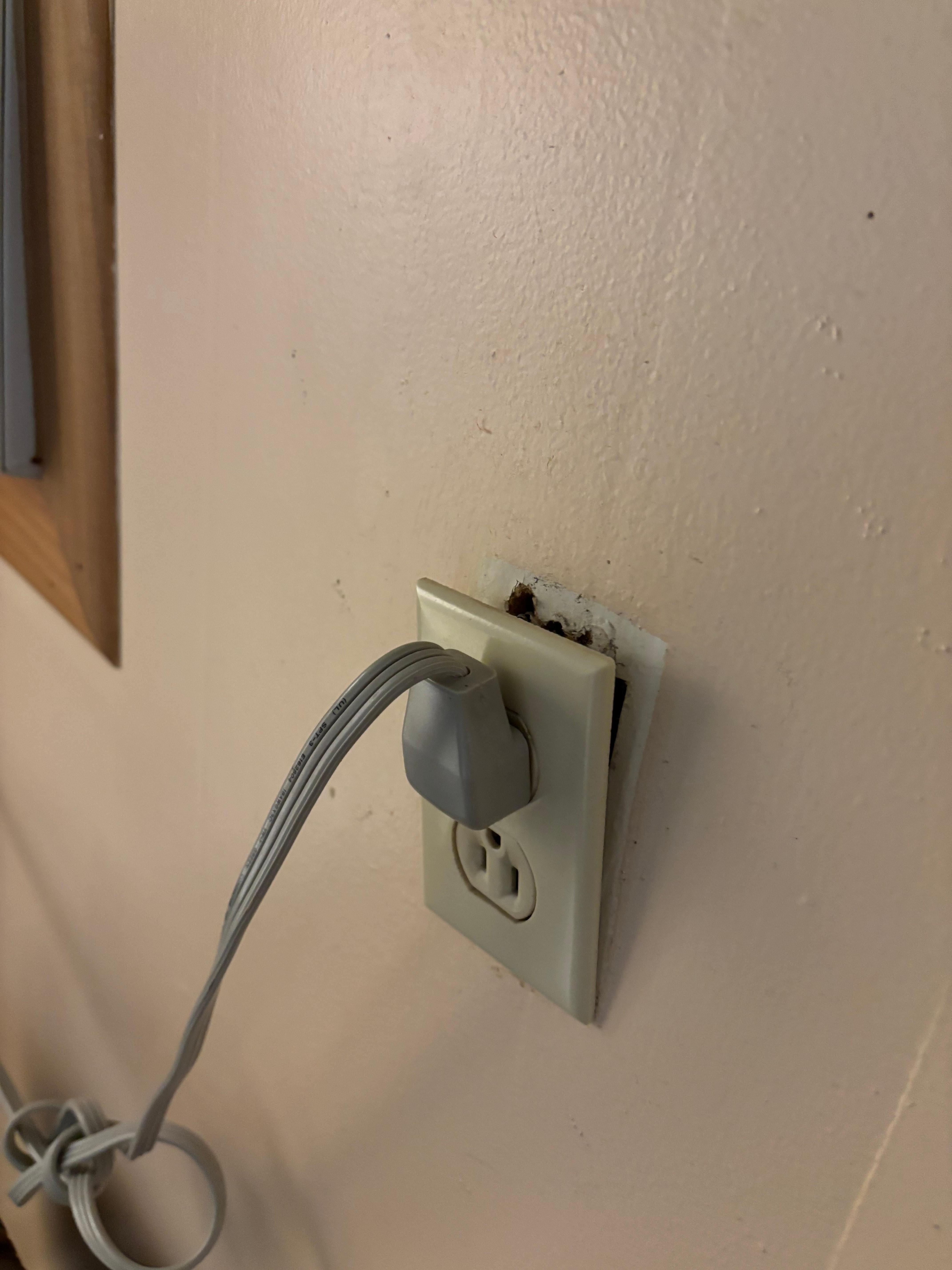 Outlet coming out of the wall 