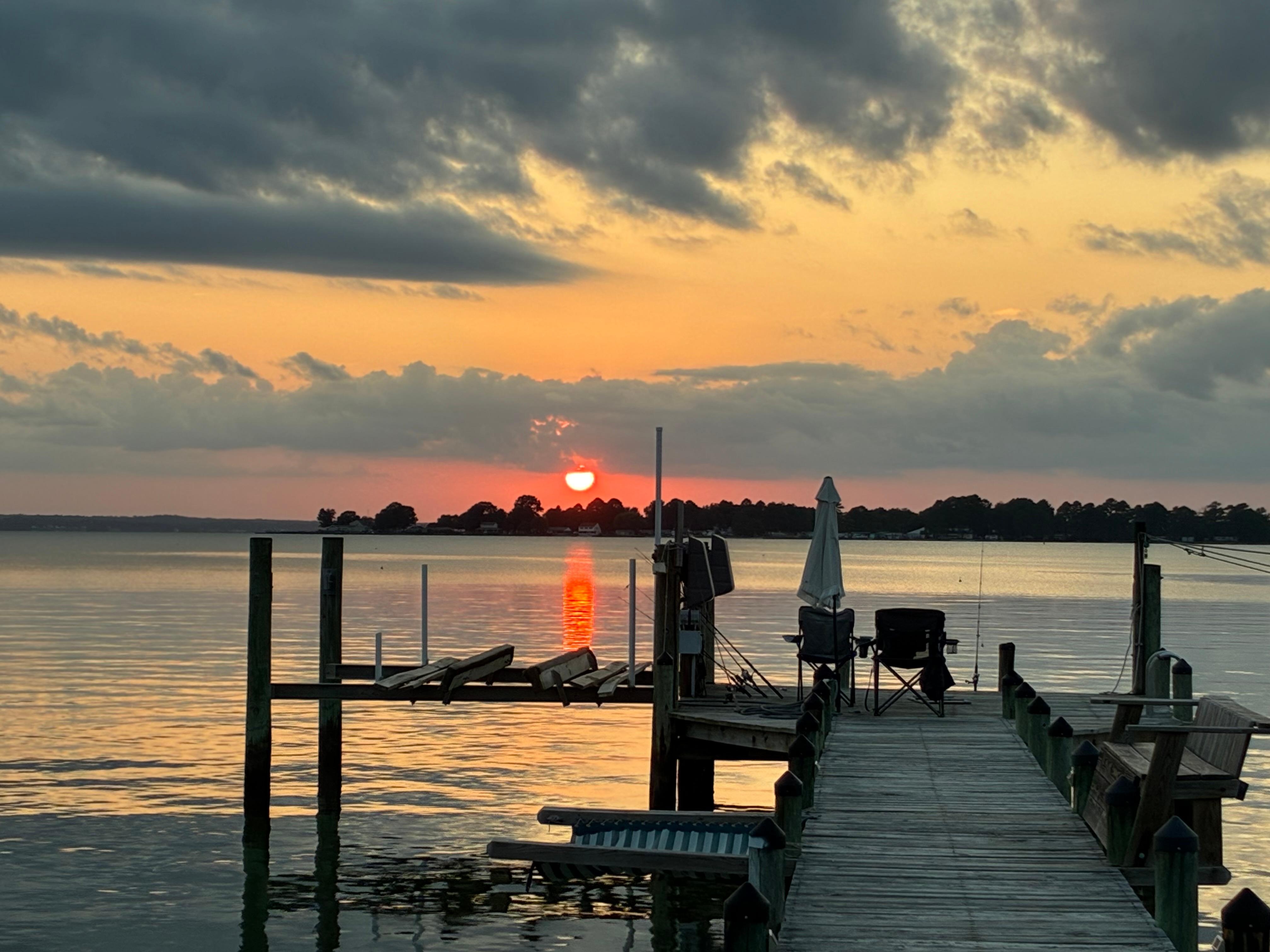 Sunset & Dock at Morattico