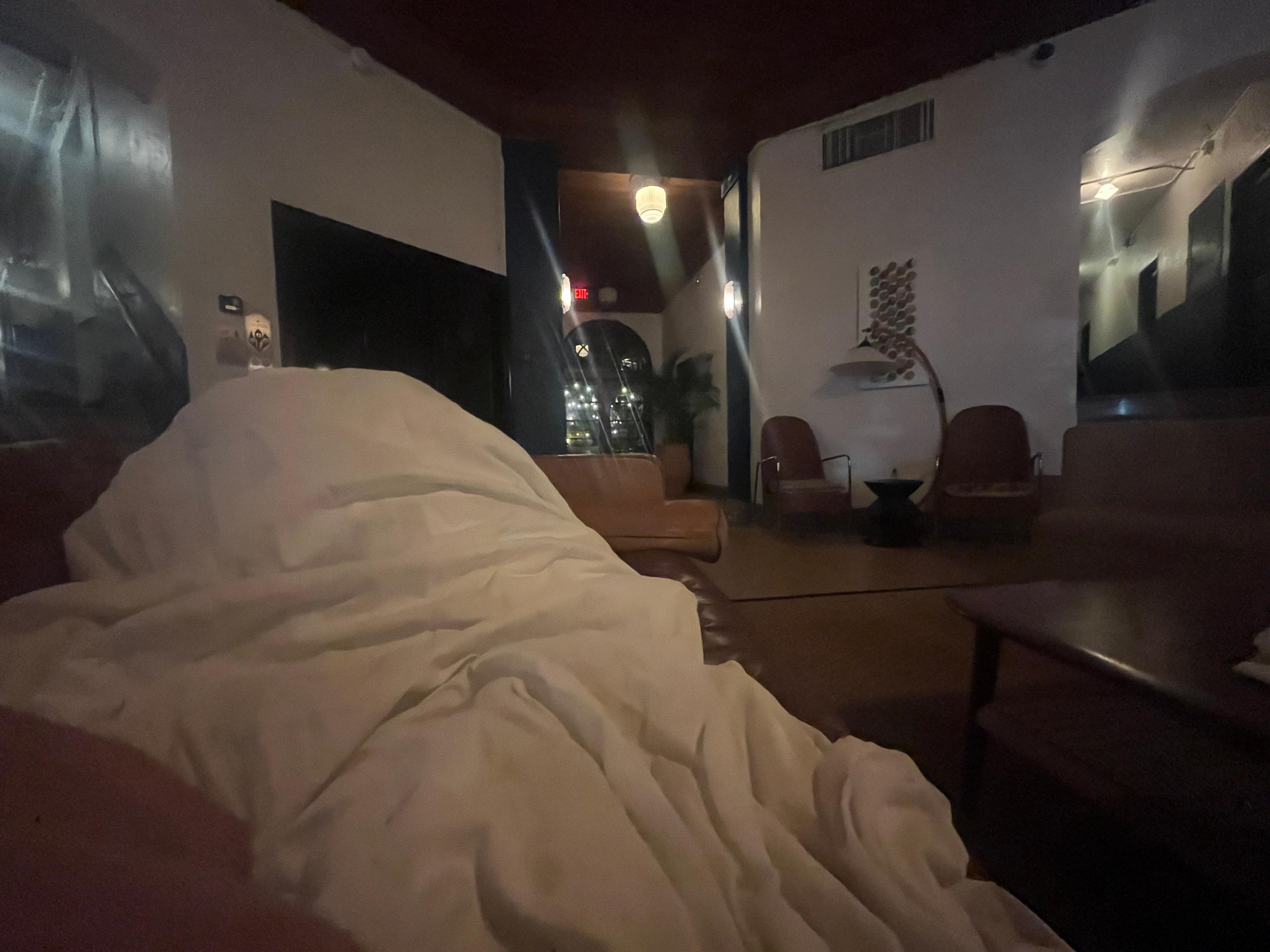 Laying in their lobby at 3am because I was halfway across the country and a non paying person to the hotel took my bed. 