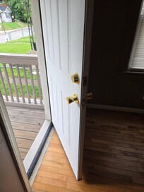 The unlocked and unlockable door.
