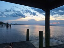 Sun setting through the clouds