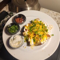 Loaded BP plenty of topping left overs !