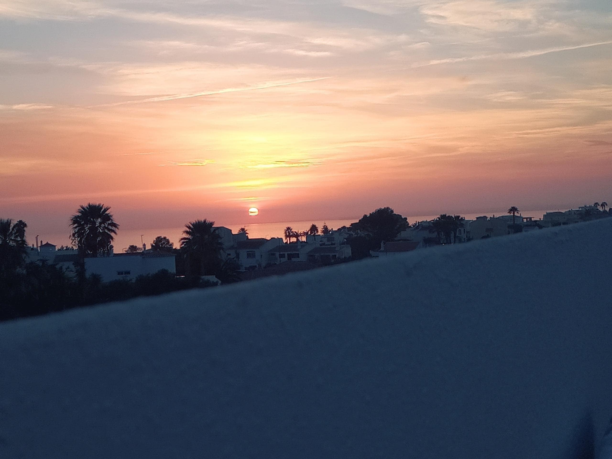 Sunset from rooftop terrace