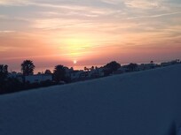 Sunset from rooftop terrace
