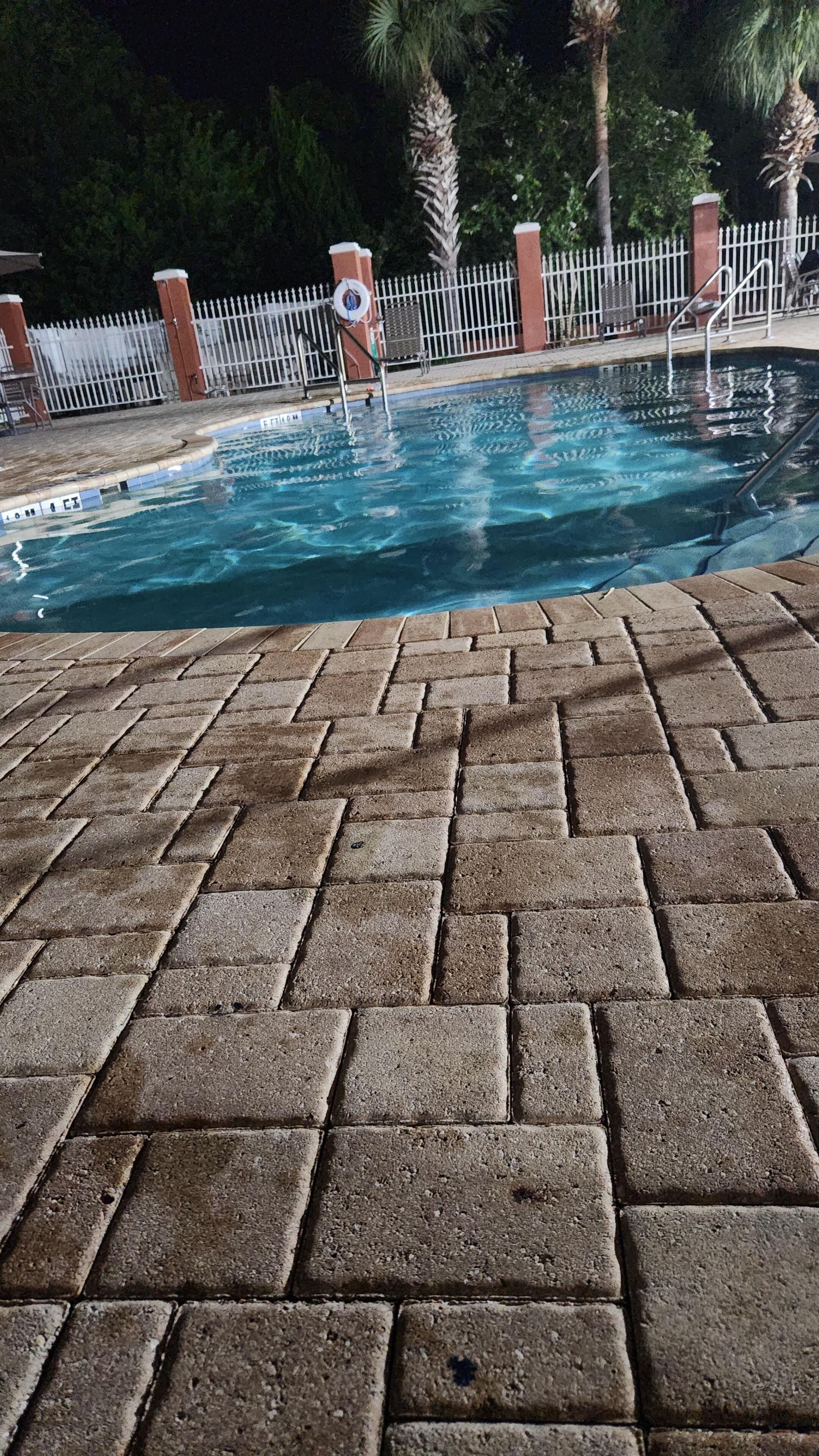 The pool was great even at night