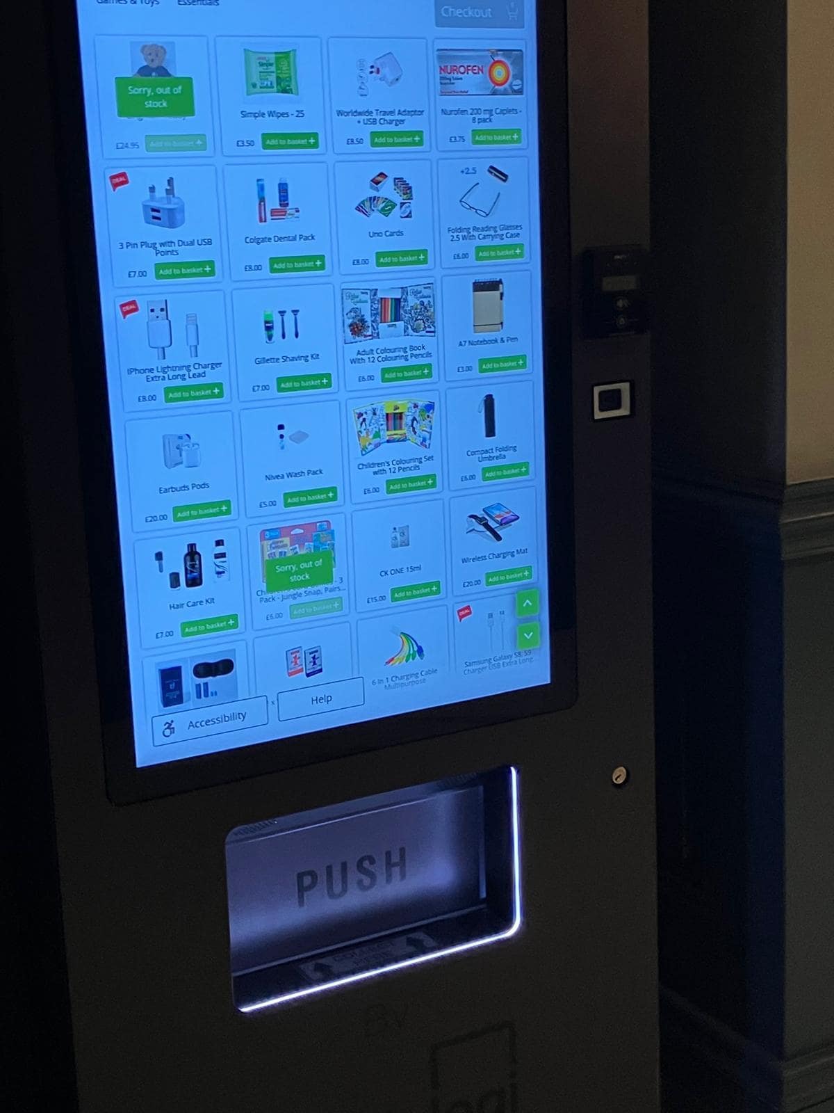 Handy vanding machine for all the things you forgot!