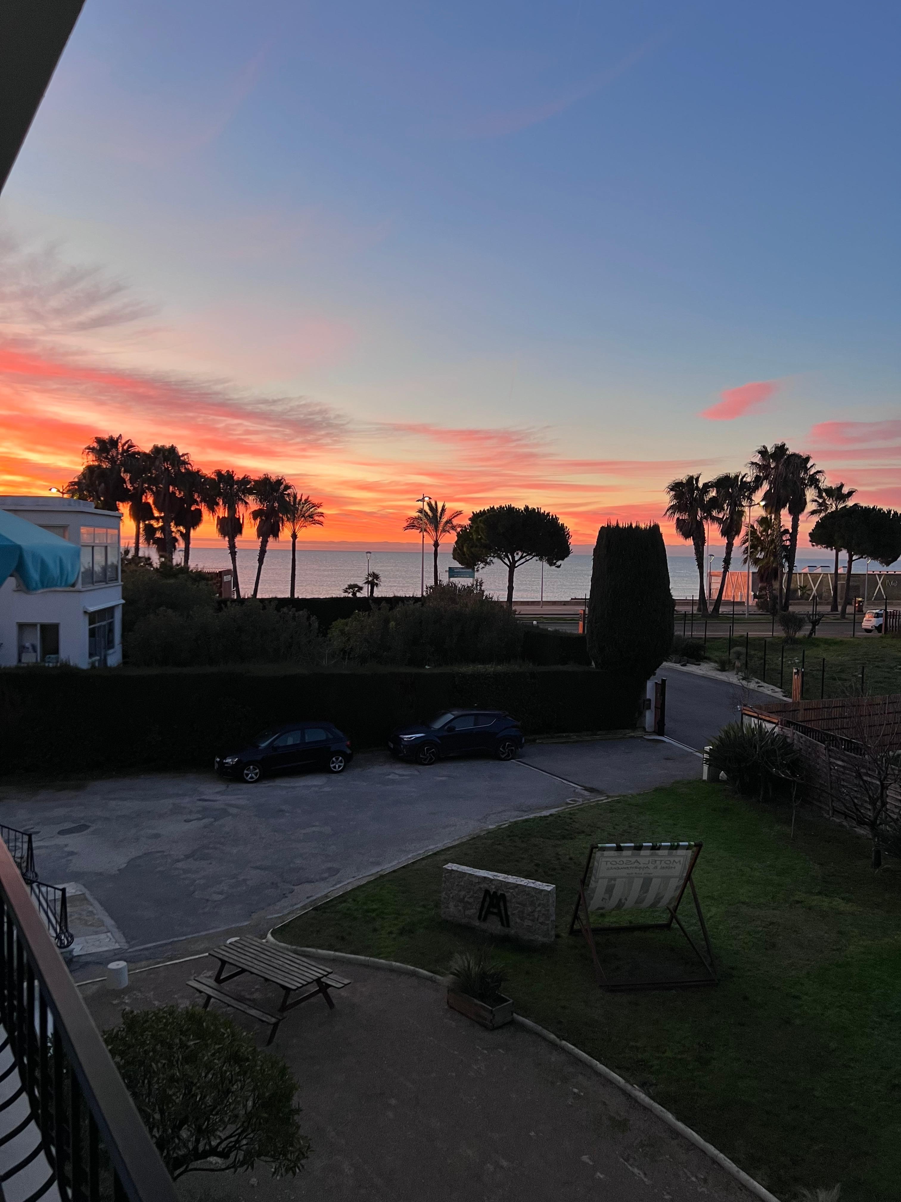 Sunrise from the balcony. 