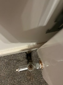 Holes left in the floor