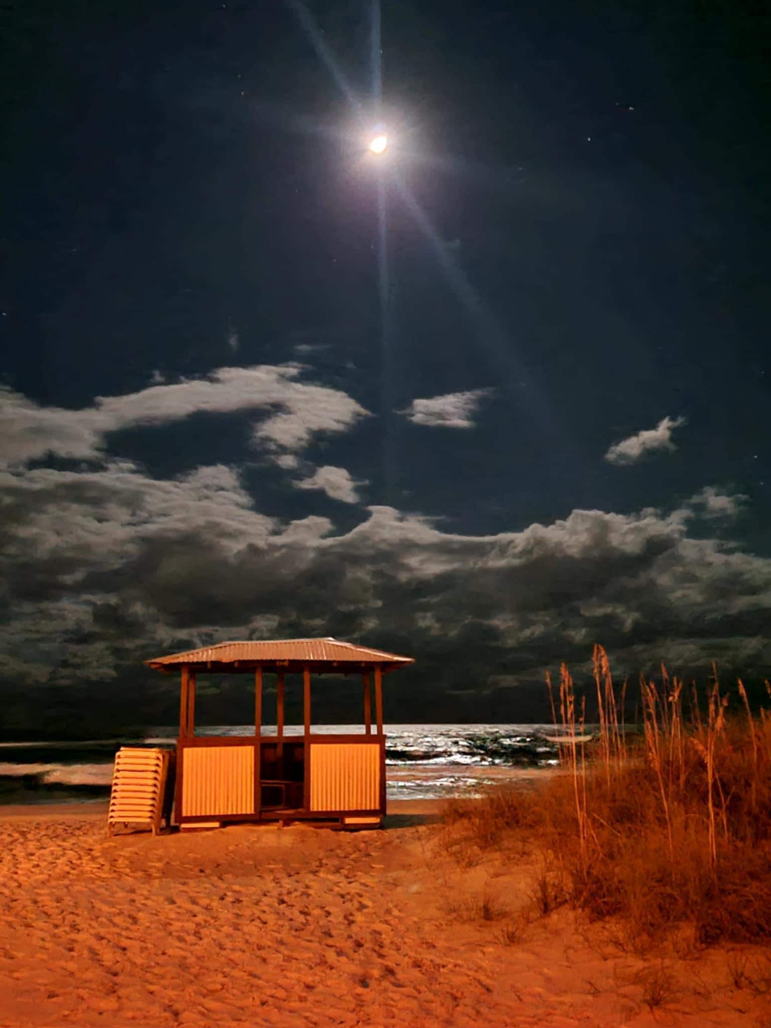 View from my porch at night