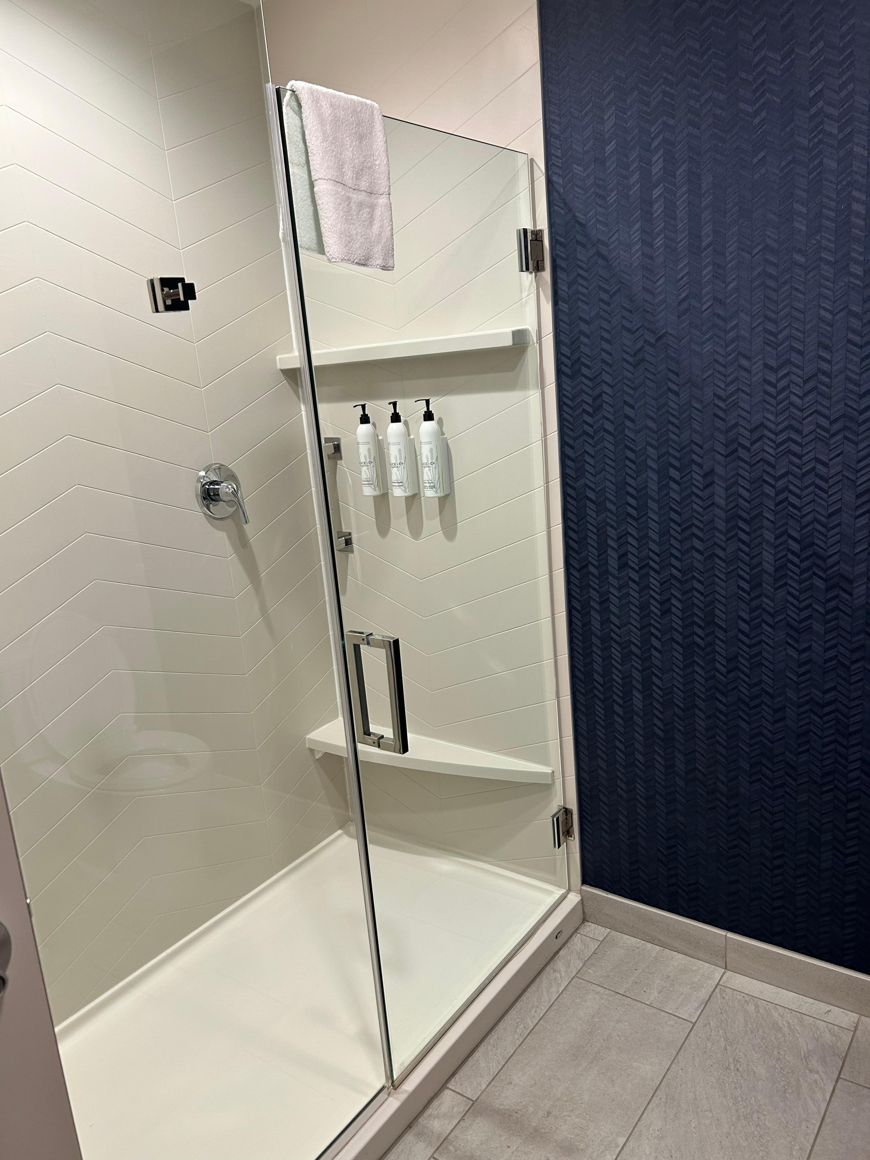 Great shower, second room was the standard tub shower