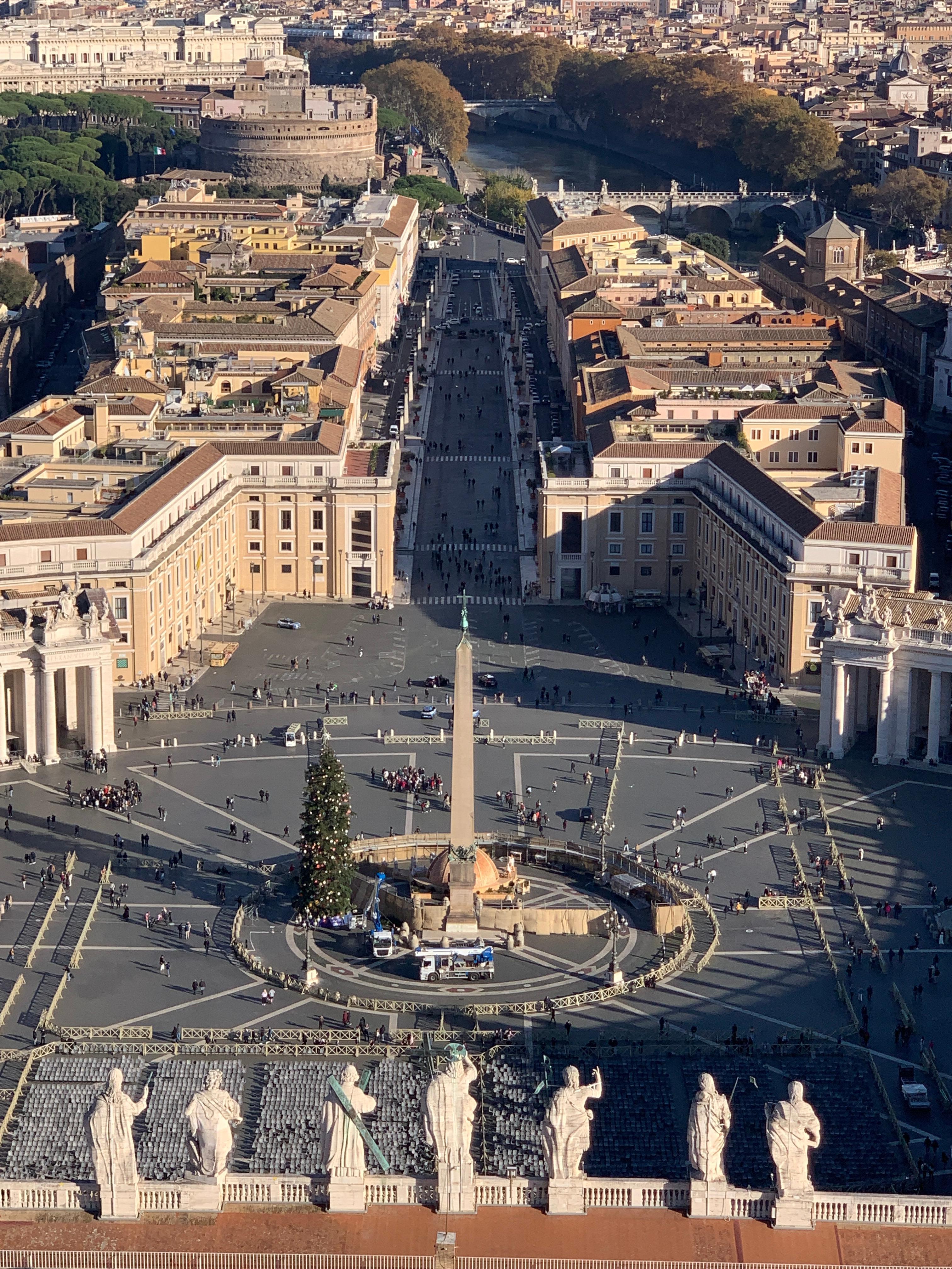 View from top of St Peter's Basillica's Dome - worth the climb !