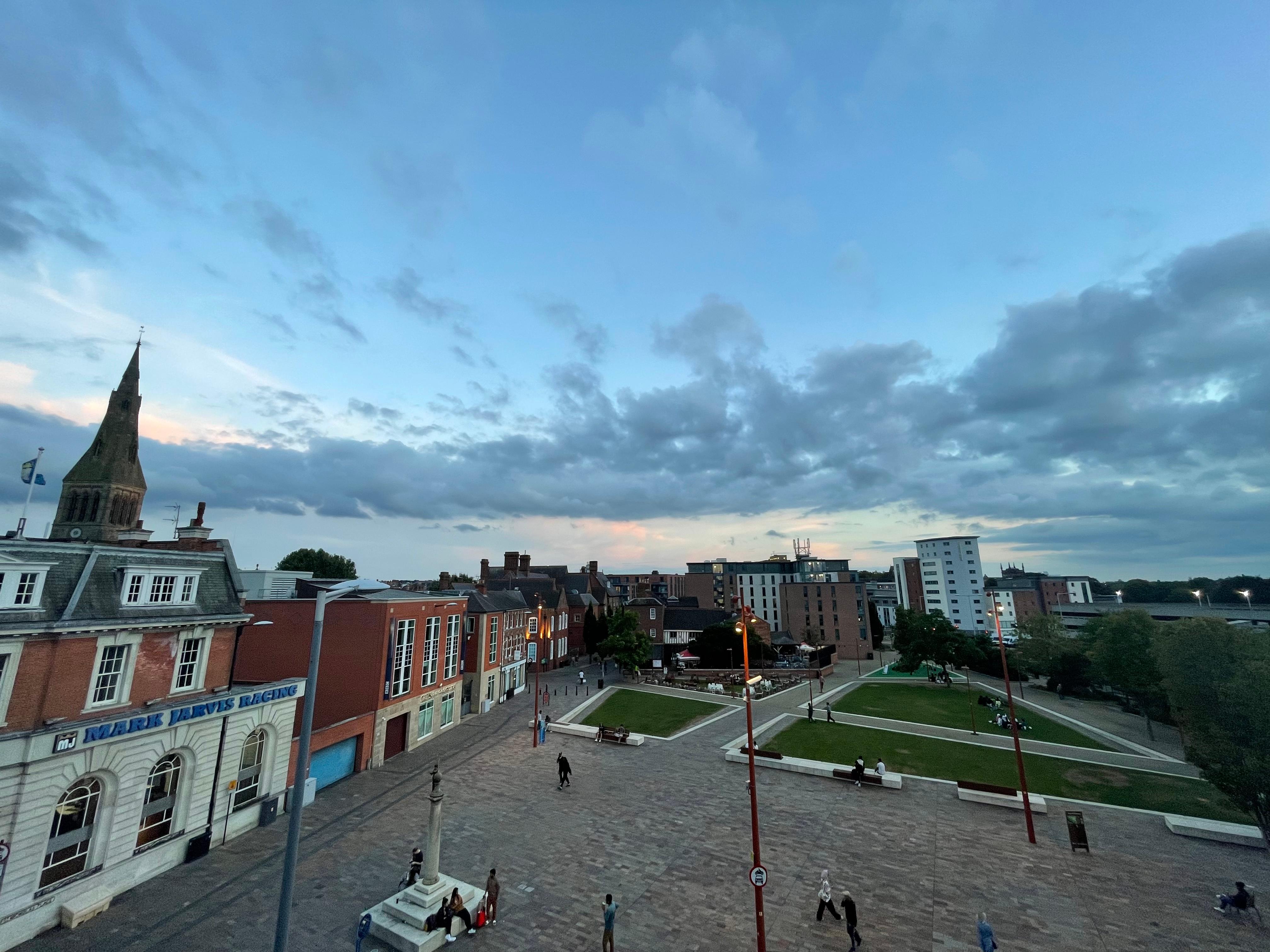 From roof terrace