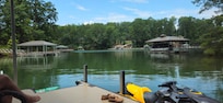 View from the dock of Lake Keowee and the Cove.
