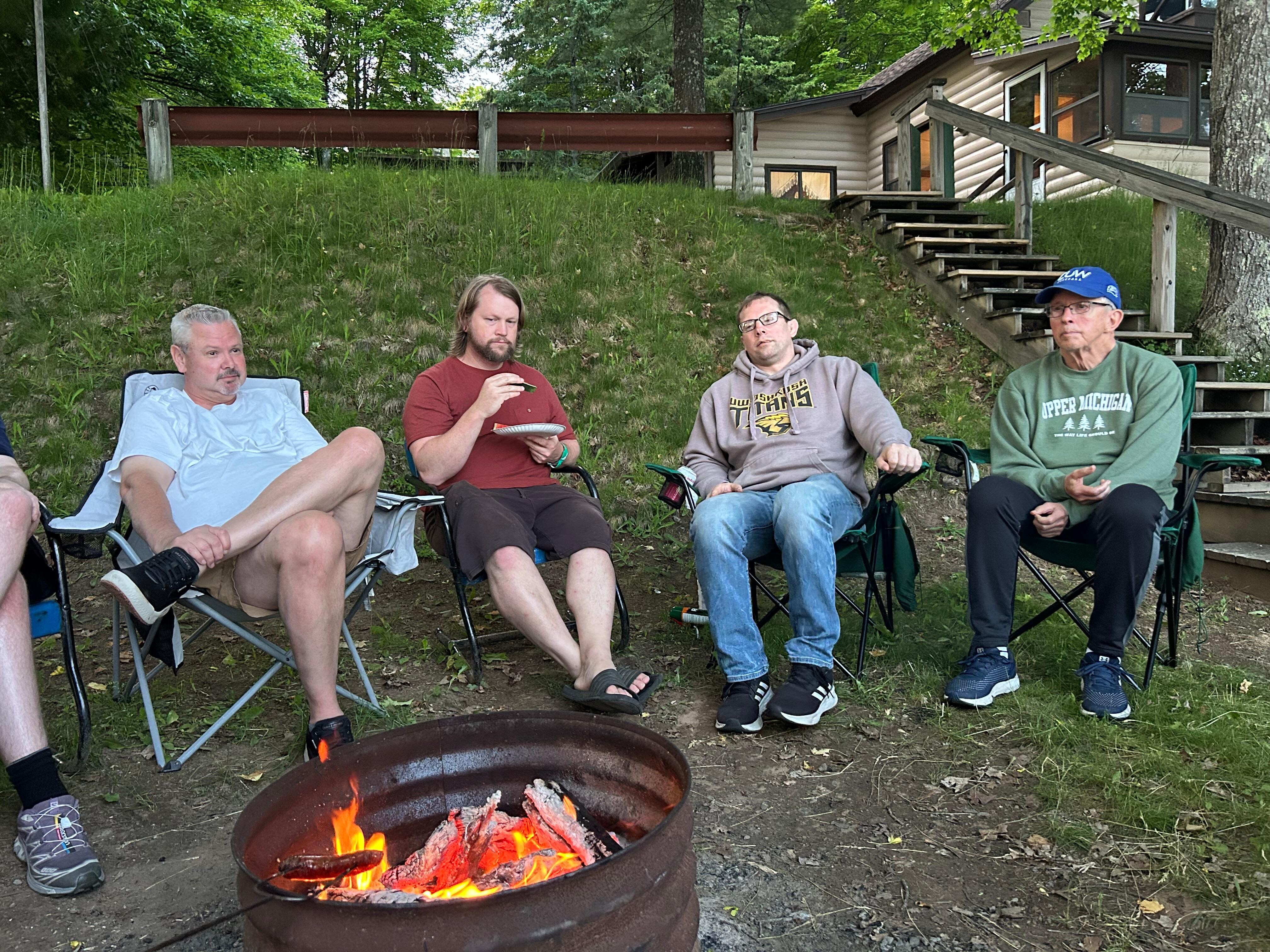 This was a newer addition for us to have this campfire area.  Not there when our kids grew up. 