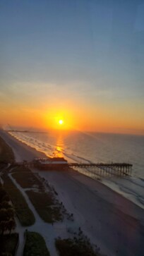 Sunrise from the ferris wheel