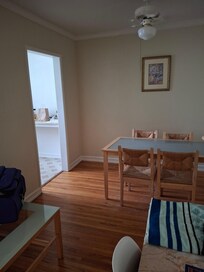 Dining room table large enough to seat 6.