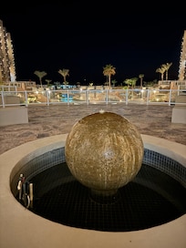 Looking out to the water from the lobby of Phase I.
