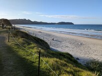 Onetangi Beach was beautiful- very walkable and not very many people
