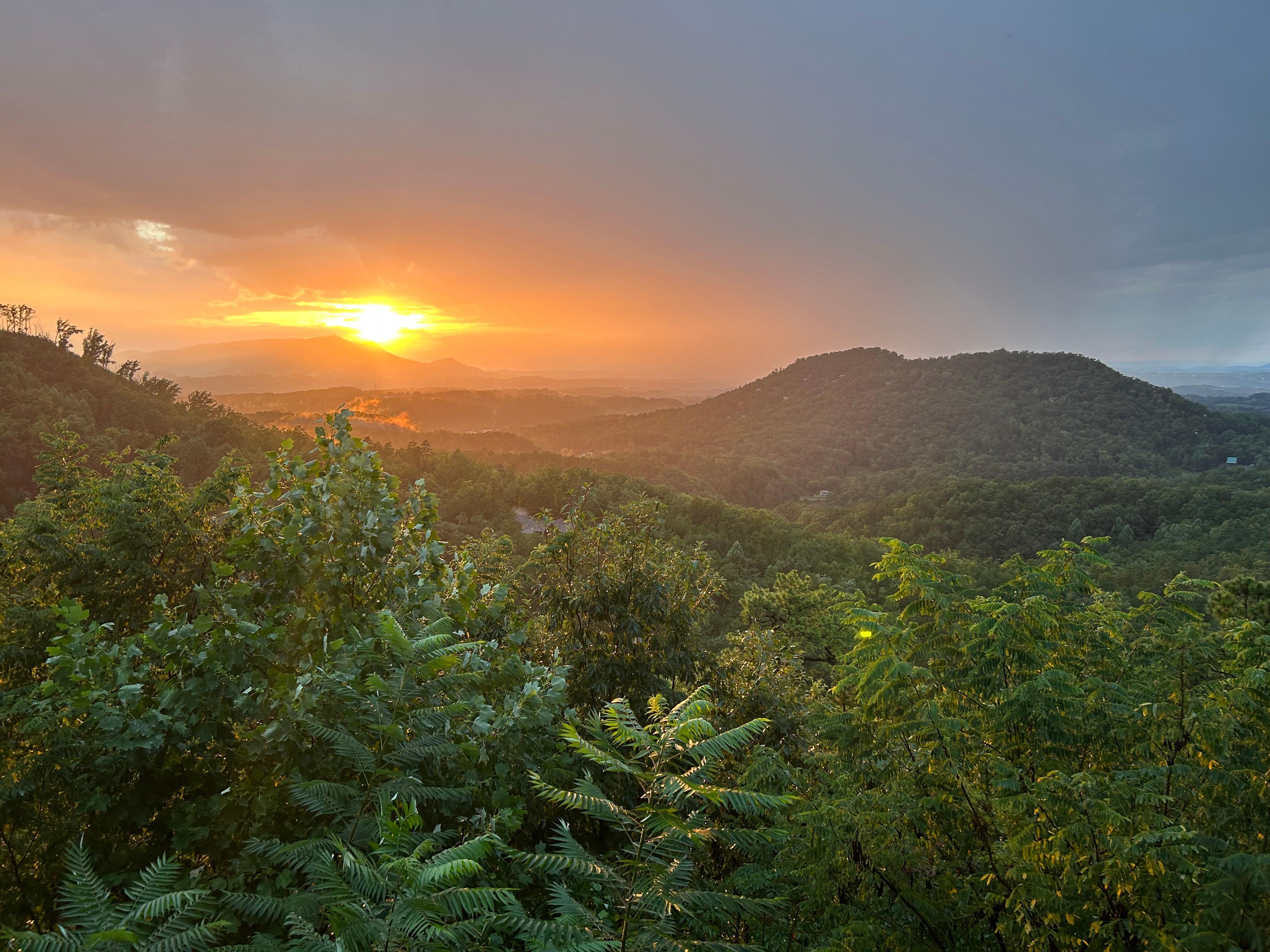 We got a beautiful sunset photo!