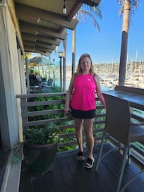 Outside deck overlooking marina