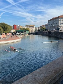 The canals of Milano were only a few blocks away.
