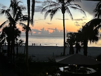 Sunset view from the billiard table area.