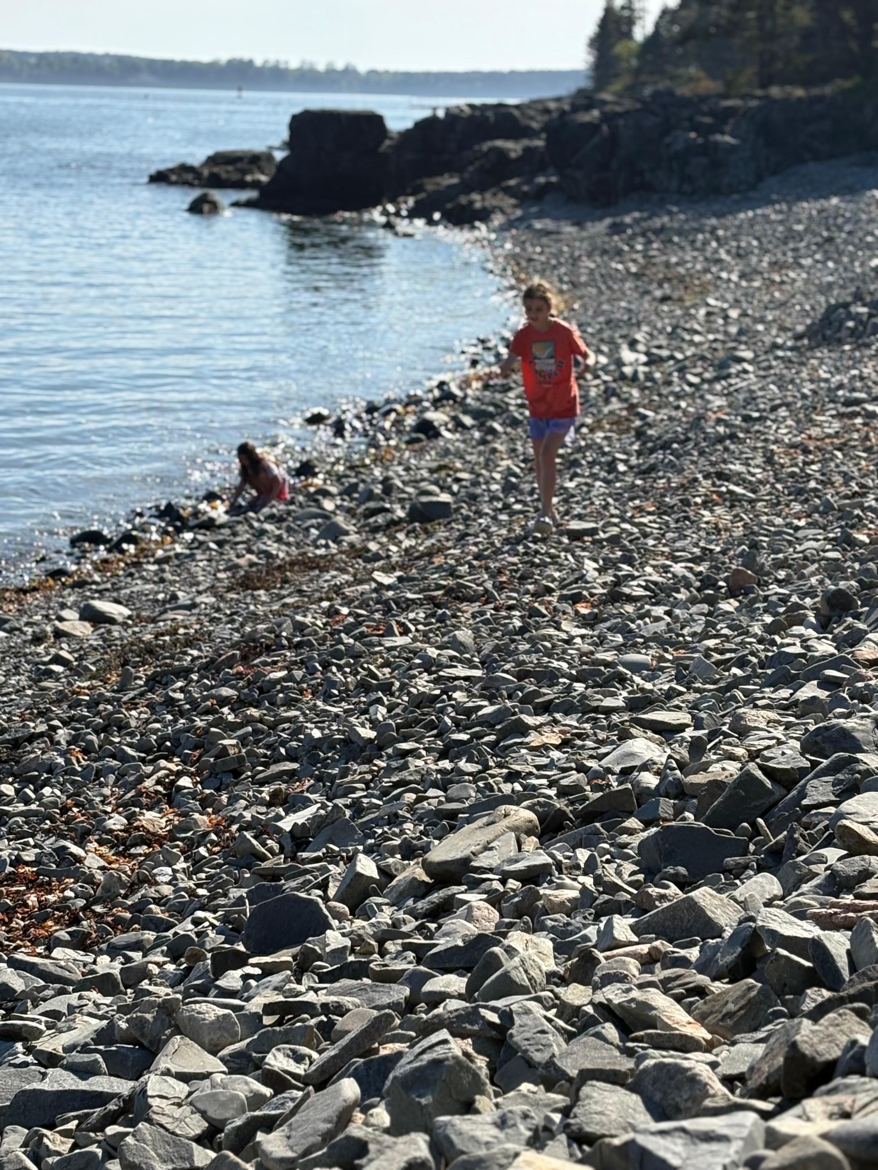 Looking for sea glass.