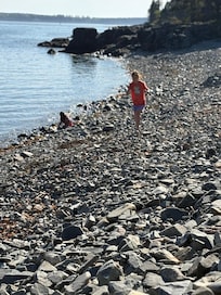 Looking for sea glass.