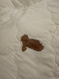 A close up picture of the stain