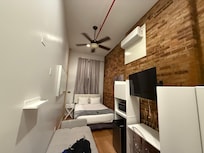 High ceilings and just what you need when crashing in the City.