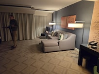 Beautiful living room of suite.