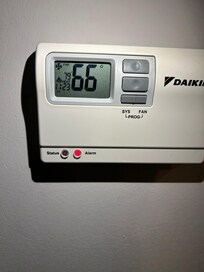 Temperature in the unit during our stay