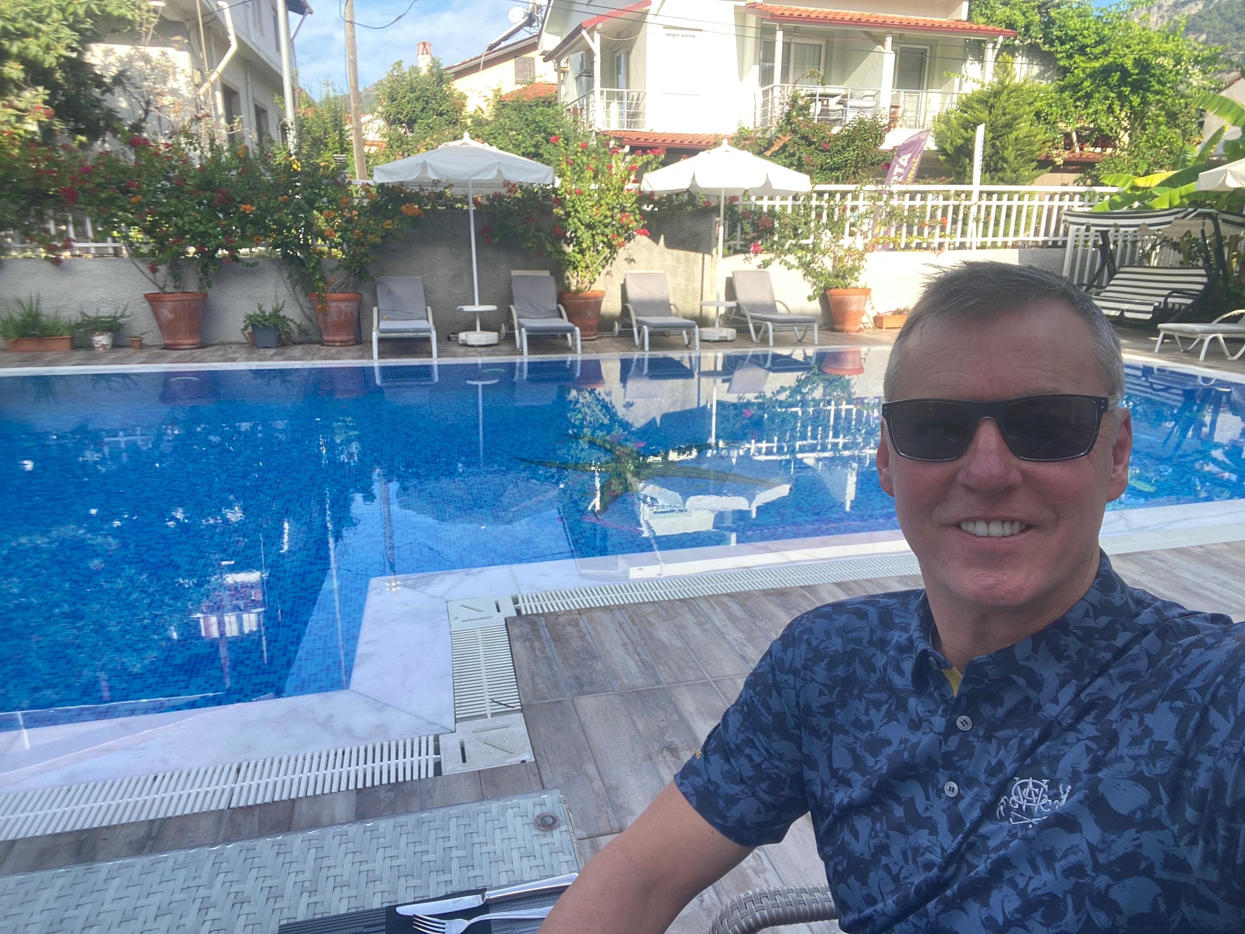 Breakfast by the pool 