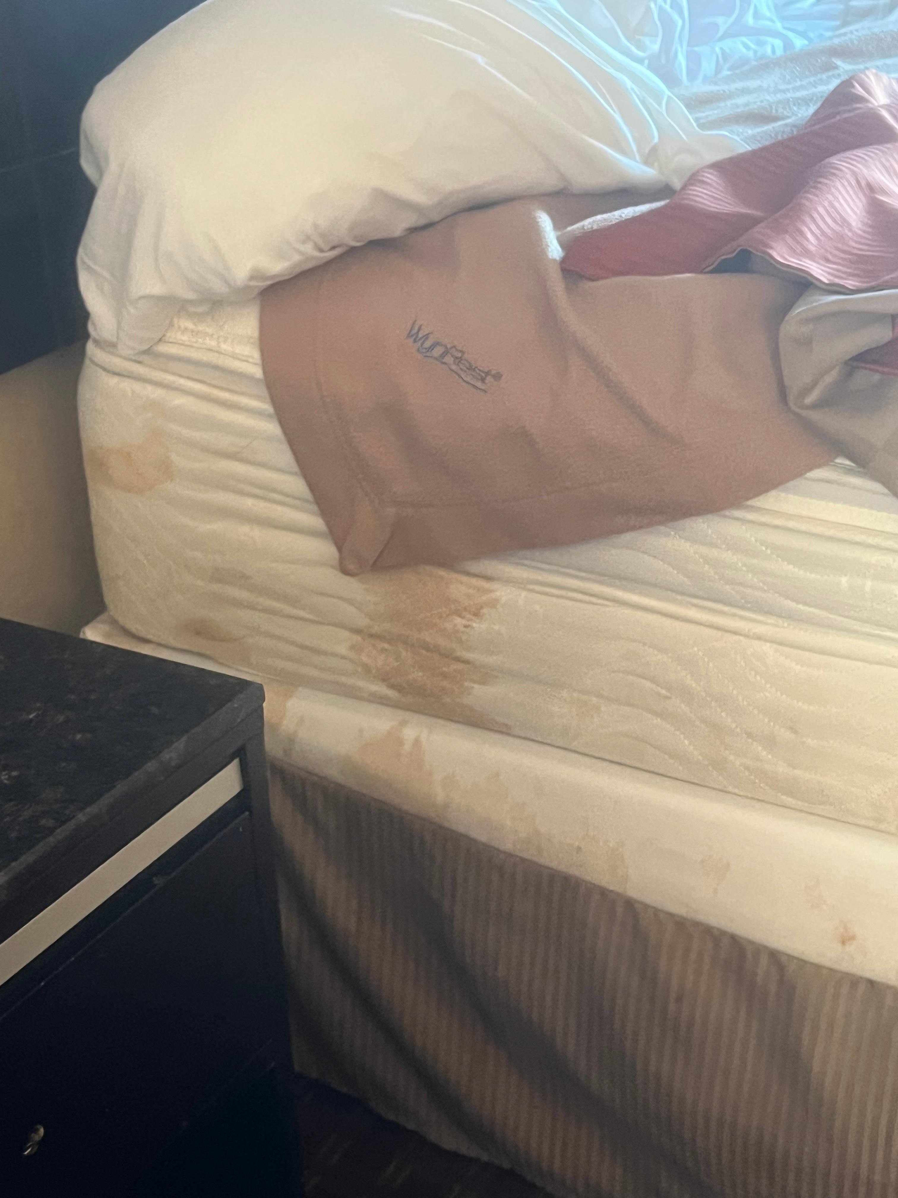 Horribly stained mattress 