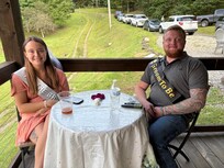 Covered porch was perfect with beautiful views.