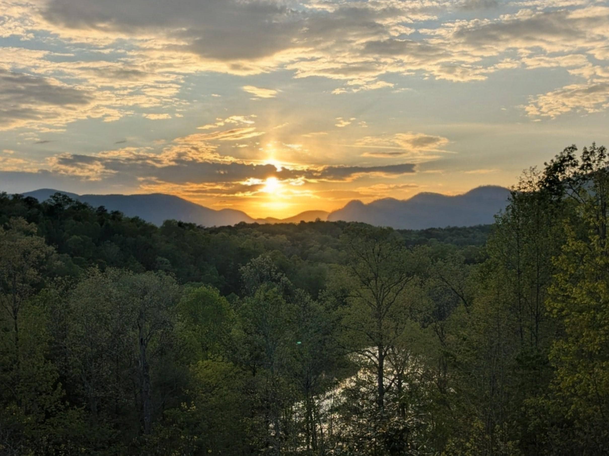 One day's sunset from the deck