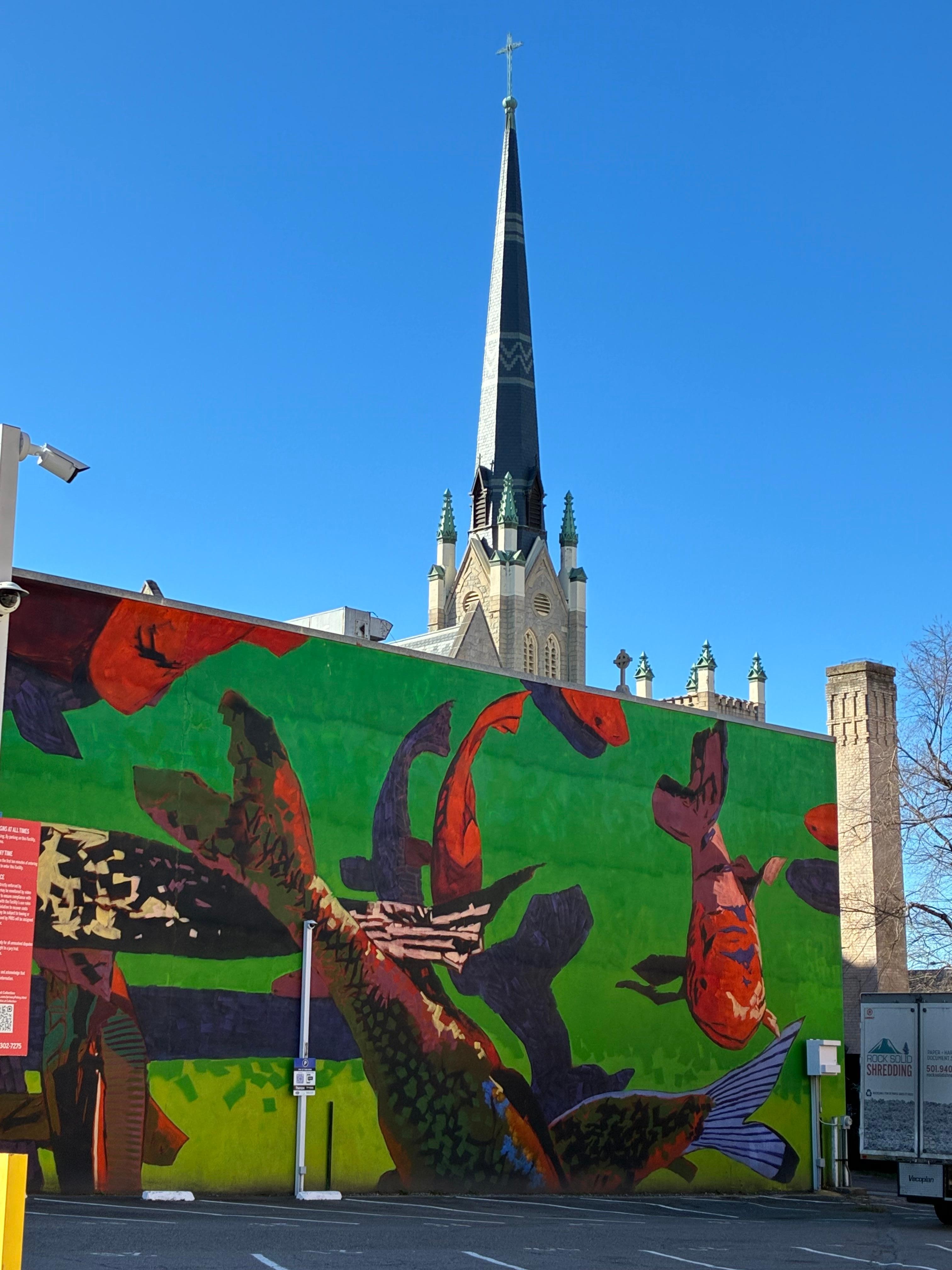 Mural nearby which I saw while walking. 