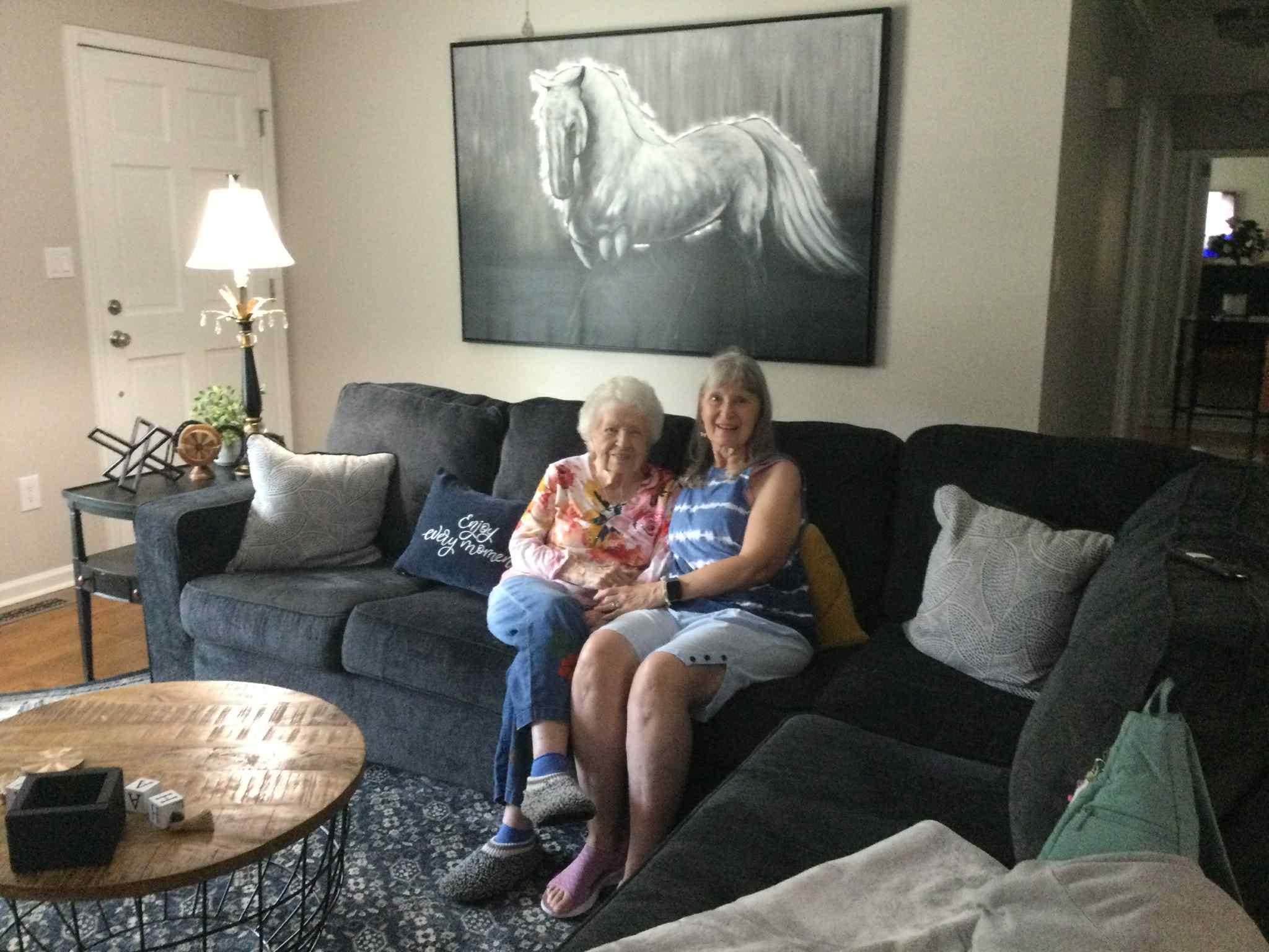 Mom and Sister enjoying the comforts of home!