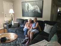 Mom and Sister enjoying the comforts of home!