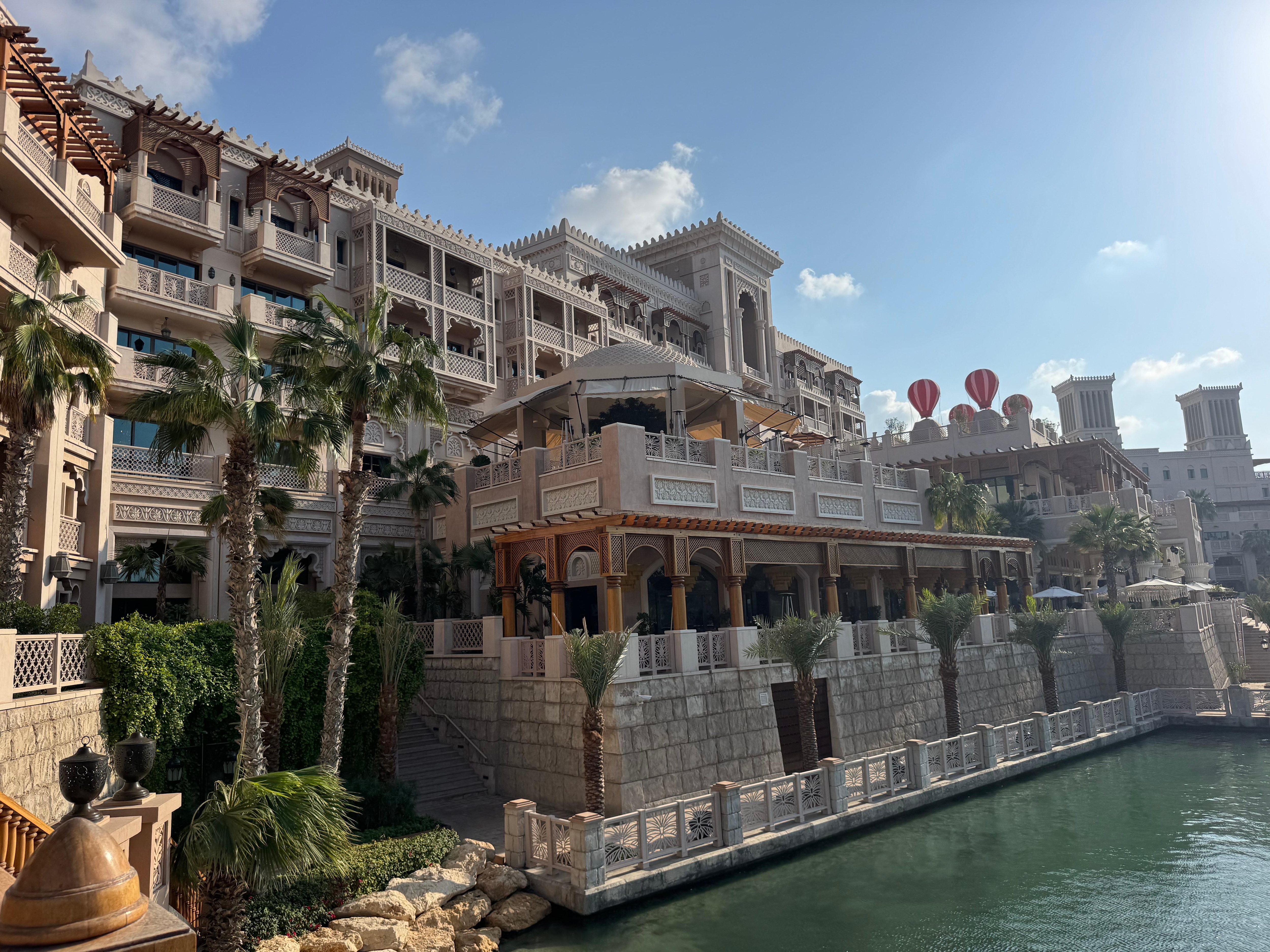 Back of hotel from the free boat ride 