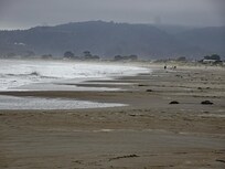 Beach to the right, overcast day