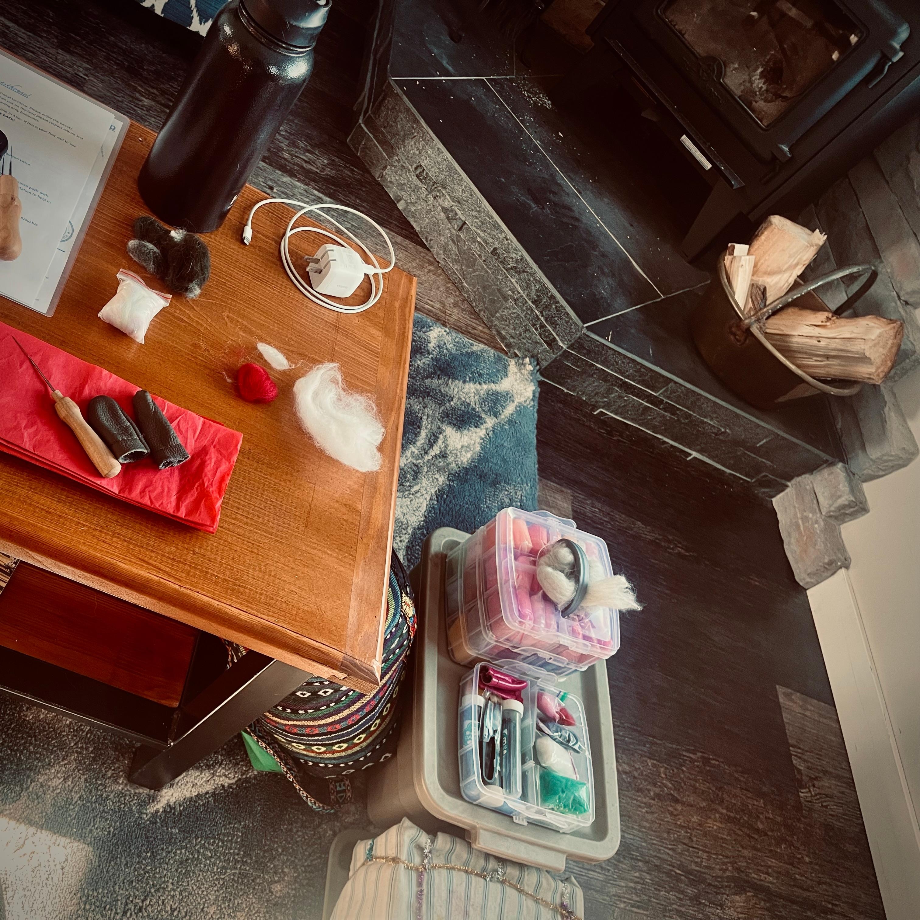 Perfect place to craft by the fire