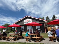 Had a yummy lobster roll lunch.