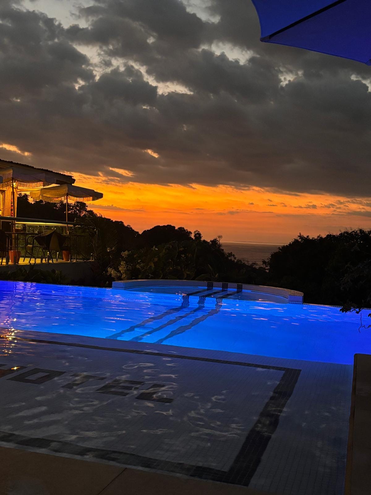 Sunset from adult pool