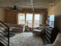 This living room and view was gorgeous!