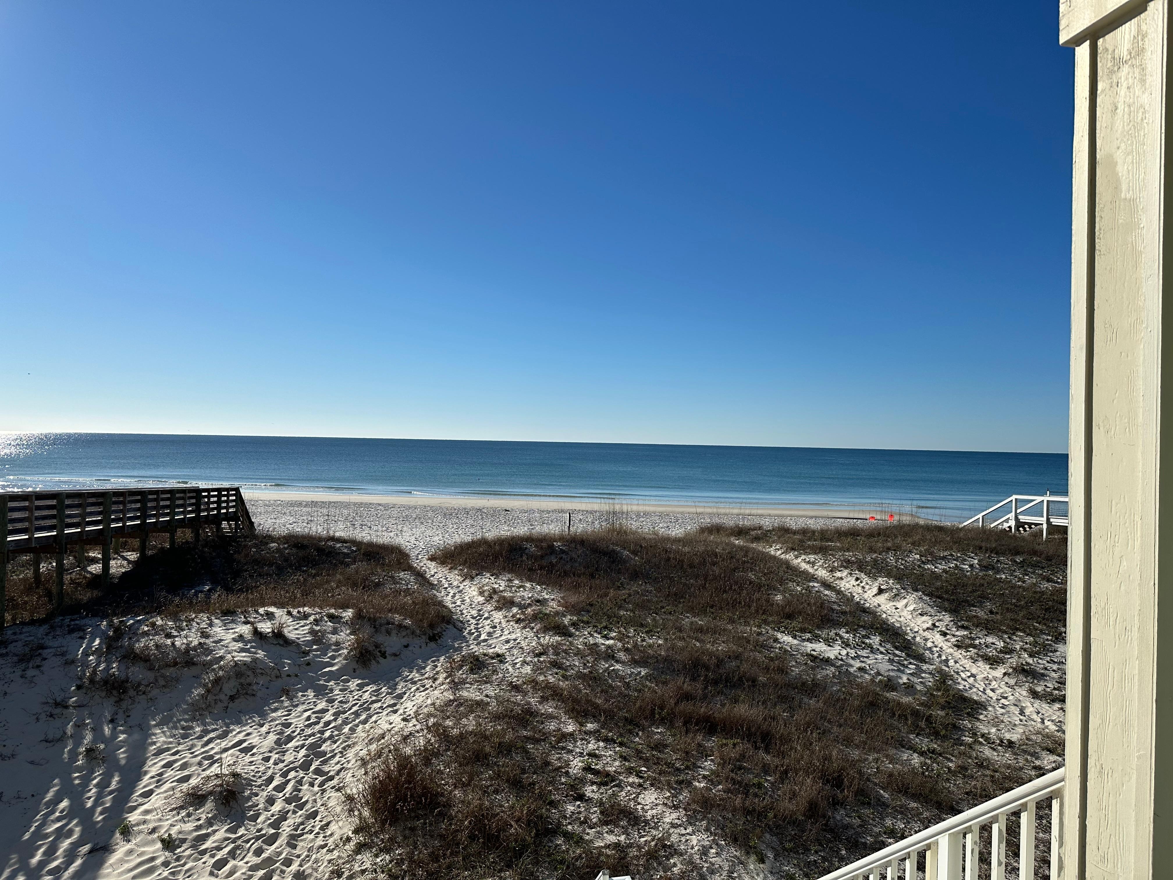 View from the porch ! Such a short walk to beach! 