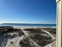 View from the porch ! Such a short walk to beach!